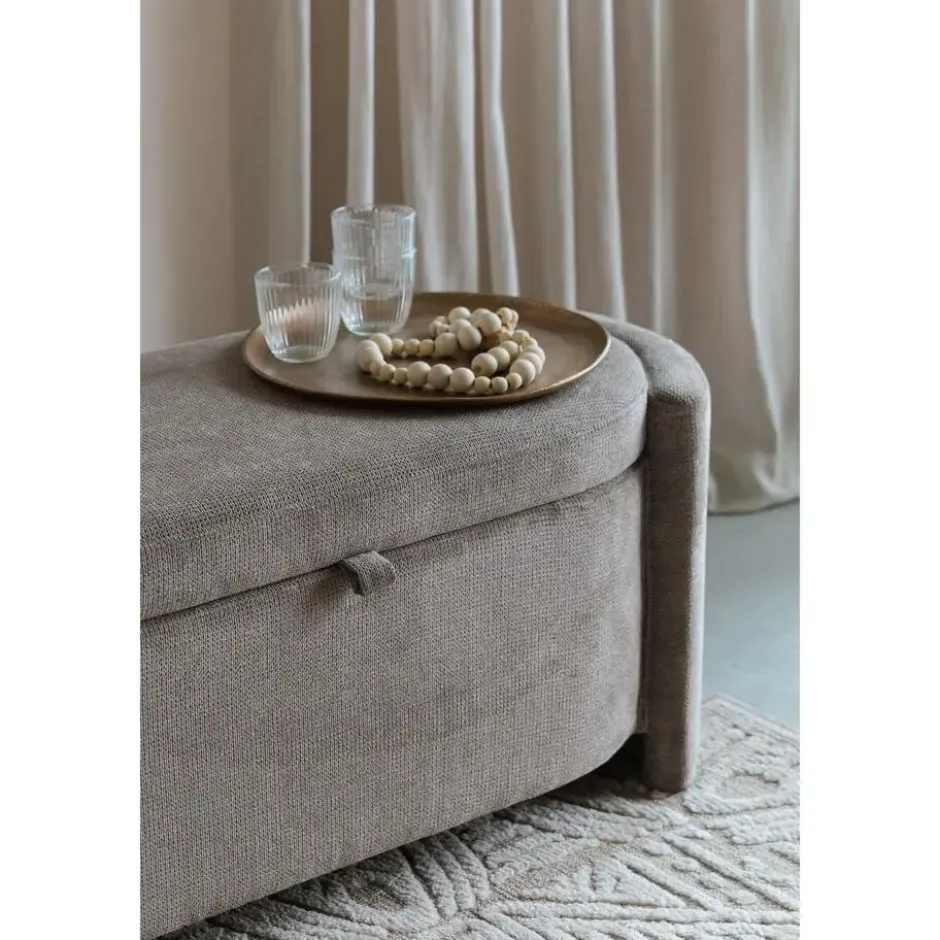Housecraft Miro Bankje met Opbergruimte 108 cm - Grijs