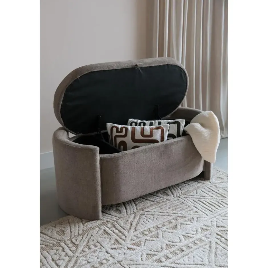 Housecraft Miro Bankje met Opbergruimte 108 cm - Grijs