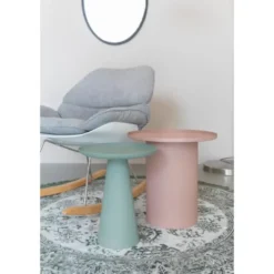 Housecraft Ringar Bijzettafel Rond 39,5x39,5 cm Metaal Roze