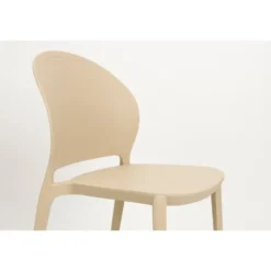 Housecraft Sjoerd Tuinstoelen Kunststof Beige - Set van 4