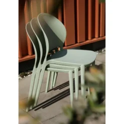 Housecraft Sjoerd Tuinstoelen Kunststof Groen - Set van 4
