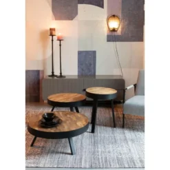Housecraft Suri Salontafel Rond 70 cm Teakhout Bruin