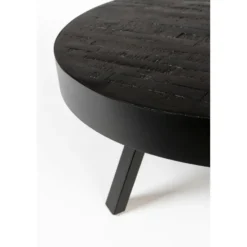 Housecraft Suri Salontafel Rond 70 cm Teakhout Zwart