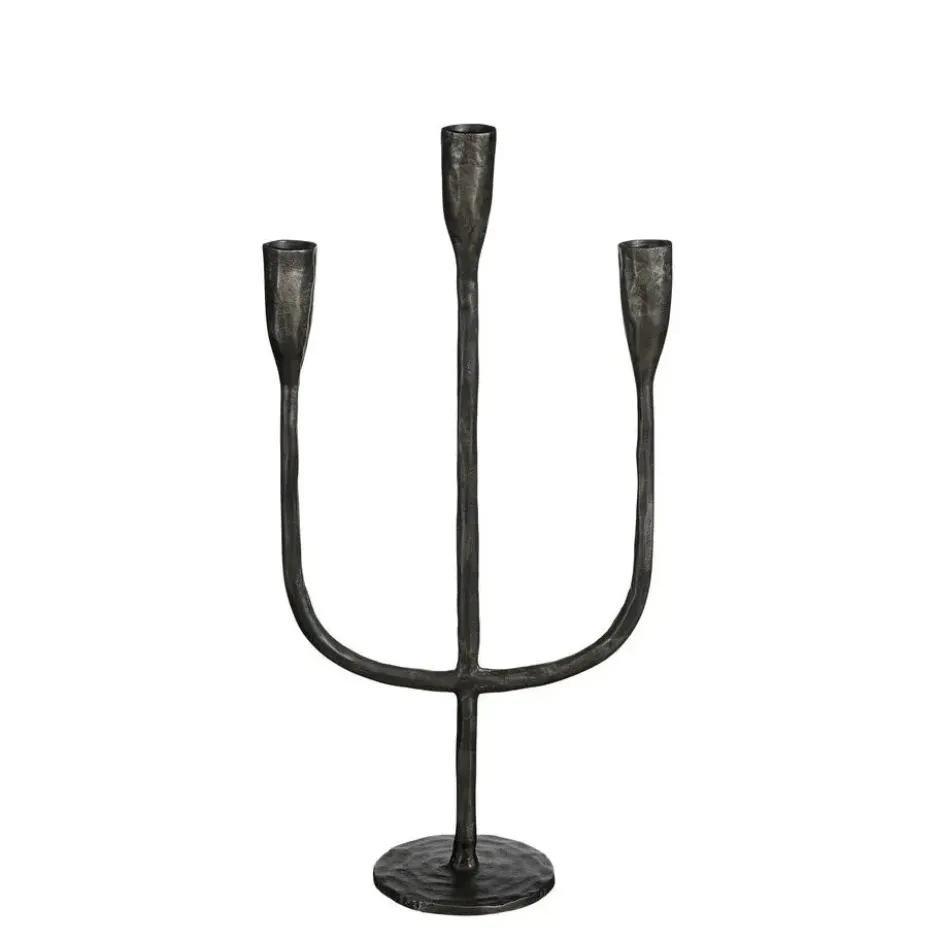 House of Seasons Stretto Kandelaar - L21 x B9,5 x H40,5 cm - Zwart