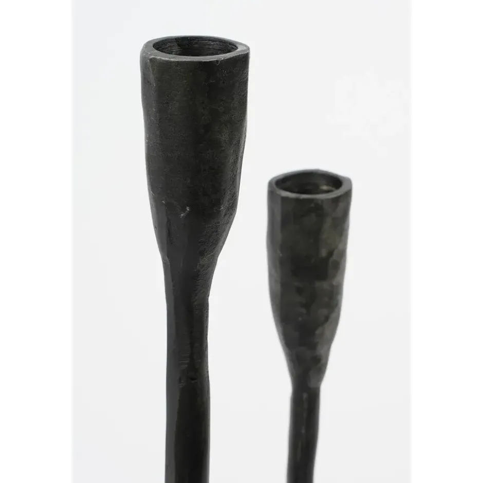 House of Seasons Stretto Kandelaar - L21 x B9,5 x H40,5 cm - Zwart
