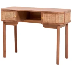 Houten Bureau met 2 Deuren