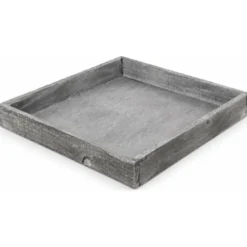 Houten dienblad /plateau - grijs - 30 cm - Woondecoratie