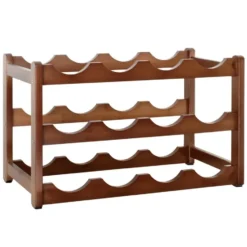 Houten wijnrek voor 12 flessen