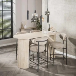 Hoyz Collection - Barstoel Round Verpakt Per 2 - Cargo Zand