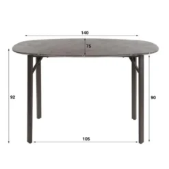 Hoyz Collection - Bartafel Deens Ovaal - 3D Zwart Bruin