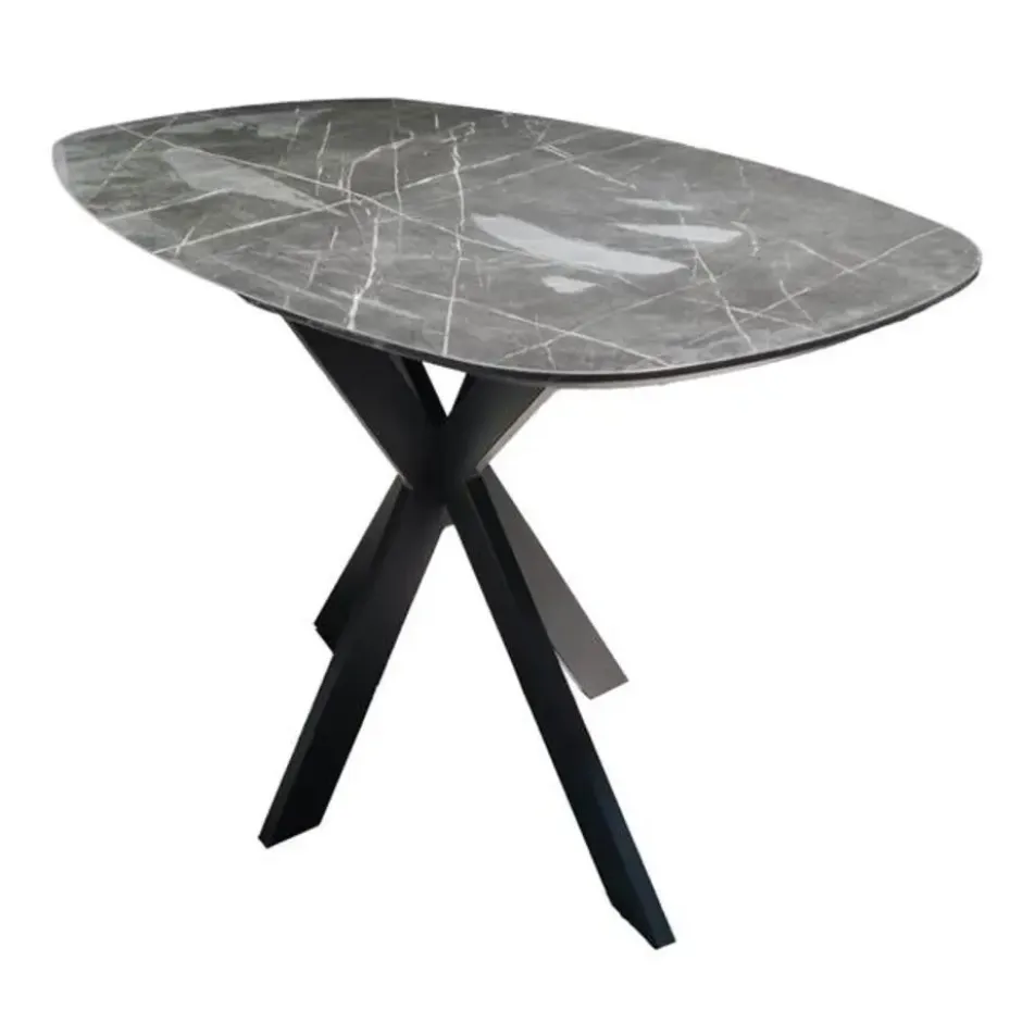 Hoyz Collection - Bartafel Kruisframe Deens Ovaal - 3D Zwart Bruin