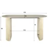 Hoyz Collection - Bartafel Romano Arch Plat Ovaal 180cm - Keramiek Travertin