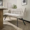 Hoyz Collection - Eetkamerbank Raster - Rich Zandkleur