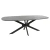 Hoyz Collection - Eetkamertafel 215 Deens Ovaal - 3D Melamine Slate Stone