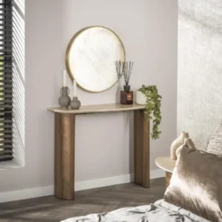 Hoyz Collection - Hal-kaptafel Romano Curvo - Keramiek Travertin