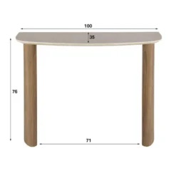 Hoyz Collection - Hal-kaptafel Romano Curvo - Keramiek Travertin