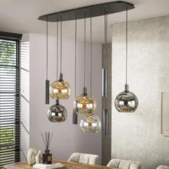 Hoyz Collection - Hanglamp Sfera Tricolore 5+4-lichts - Artic Zwart