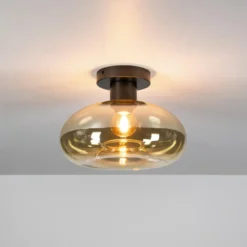 Hoyz Collection - Plafondlamp Soll 1-lichts - Amber Glas