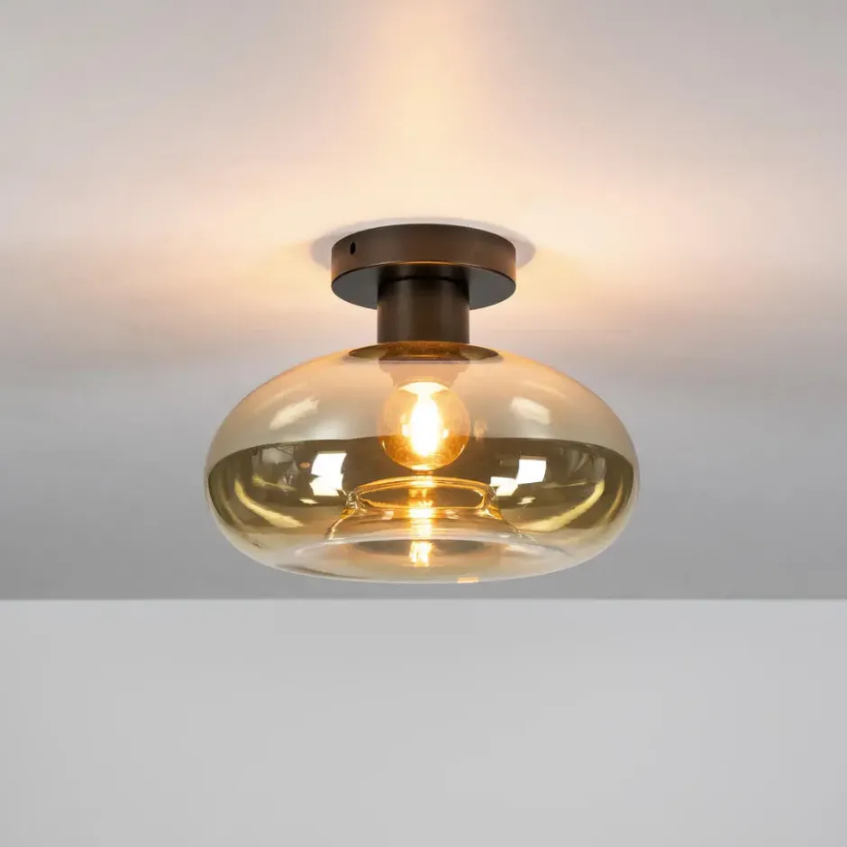 Hoyz Collection - Plafondlamp Soll 1-lichts - Amber Glas