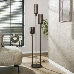 Hoyz Collection - Vloerlamp Sepiora Getrapt 3-lichts - Sienna Brown