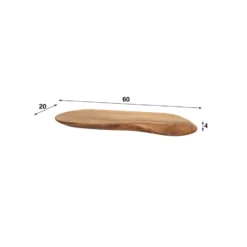 Hoyz Collection - Wandplank 60cm Organic - Massief Acacia Naturel