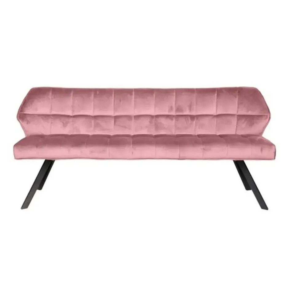 Hoyz - Eetkamerbank Raster - 180cm Breed - Roze