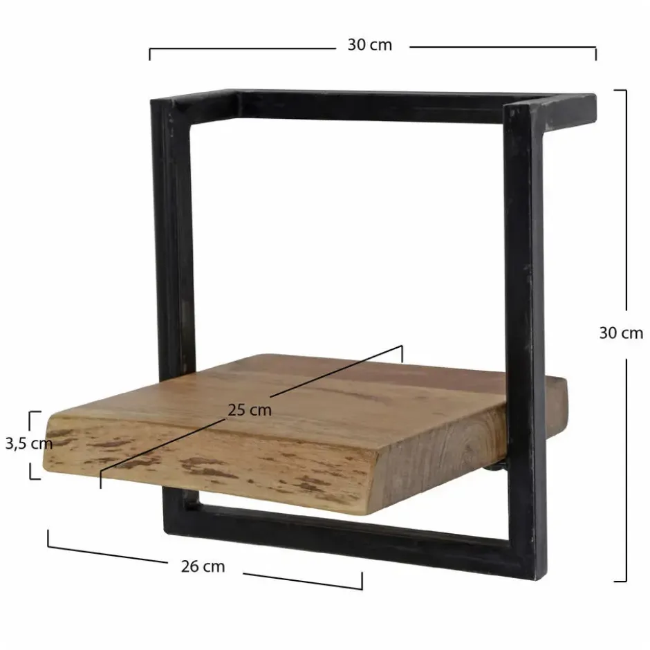 Hoyz - Wandplank Edge - 30cm - Acaciahout
