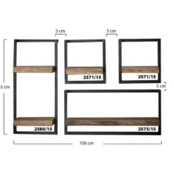 Hoyz - Wandplank Edge - 30cm - Acaciahout