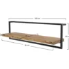 Hoyz - Wandplank Edge - 100cm - Acaciahout - Bruin