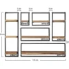 Hoyz - Wandplanken set Edge - Acaciahout - Complete set - 6 stuks