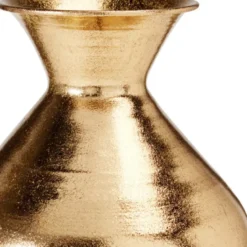 H&S Collection Vaas - goud - H37 x D25 cm - metaal - bloemenvaas