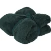H&S Fleece deken - plaid - polyester - donkergroen - 130 x 170 cm