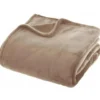 H&S Fleece deken - plaid - taupe - 125 x 150 cm