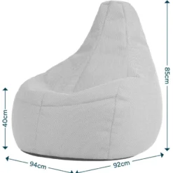 icon - Dalton XL Zitzak Fauteuil - Gaming - Zwart