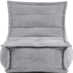 icon - Dolce Kinderzitzak Stoel - Ribfluweel Fauteuil - Grijs