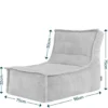 icon - Dolce Lounge Zitzak - Ligstoel - Ribfluweel Fauteuil - Oud roze