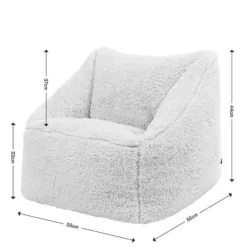 icon Kindersitzakken Teddybeer - Fleece Zitzak - Mokka
