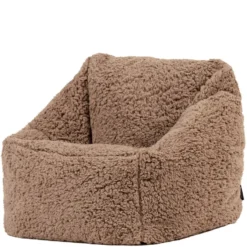 icon Kindersitzakken Teddybeer - Fleece Zitzak - Mokka