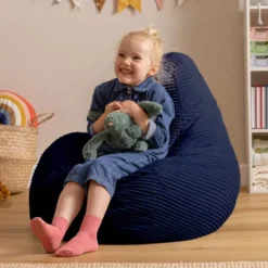 icon Kinderzitzakken Dalton - Corduroy Zitzak - Marineblauw