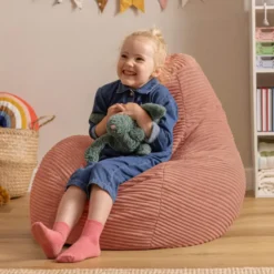icon Kinderzitzakken Dalton - Corduroy Zitzak - Oud roze