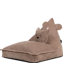 icon - Kinderzitzak Stoel Teddybeer - Ribfluweel - Bruin