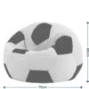 icon - Kingston Kinderzitzak Stoel - Ribfluweel - Voetbal - Roze