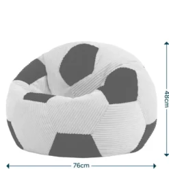 icon - Kingston Kinderzitzak Stoel - Ribfluweel - Voetbal - Roze