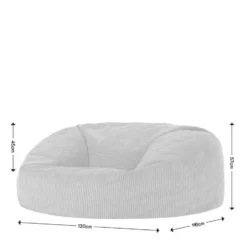 icon - Soul XL 2-zits Zitzak - Ribfluweel - Beige