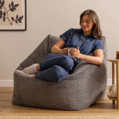 icon Zitzack Natalia - Corduroy Zitzakfauteuil - Houtskool