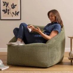 icon Zitzack Natalia - Corduroy Zitzakfauteuil - Saliegroen