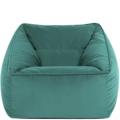 icon Zitzack Natalia - Fluwelen Zitzakfauteuil - Blauwgroen