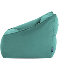 icon Zitzack Natalia - Fluwelen Zitzakfauteuil - Blauwgroen