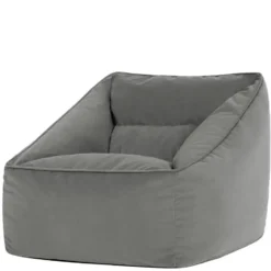 icon Zitzack Natalia - Fluwelen Zitzakfauteuil - Houtskool