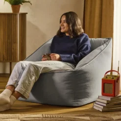 icon Zitzack Natalia - Fluwelen Zitzakfauteuil - Houtskool